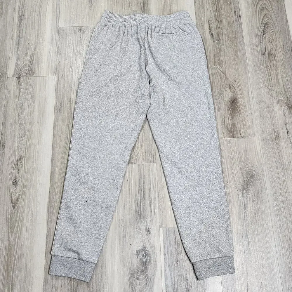 Adidas Pants Men's Small Gray Essentials Fleece Regular Tapered